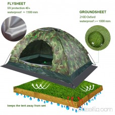 Ashata Outdoor Camouflage UV Protection Waterproof 2 PersonsTent for Camping Hiking, 2 Persons Tent, Camouflage Tent